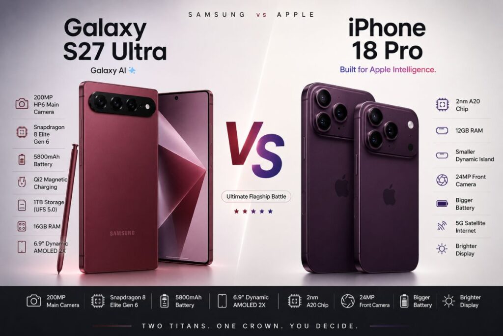 Iphone 18 pro Vs Samsung Galaxy S27