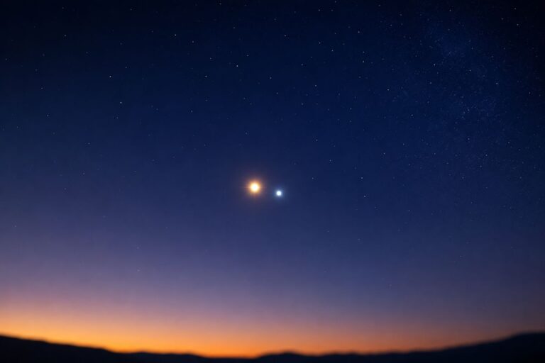 Jupiter and Saturn during the winter solstice Great Conjunction