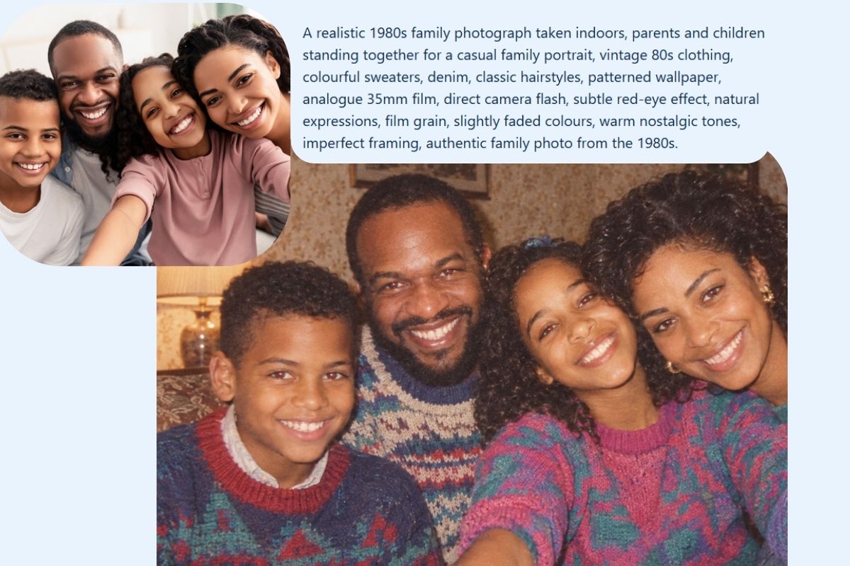 Prompt for an 80s Family Photo